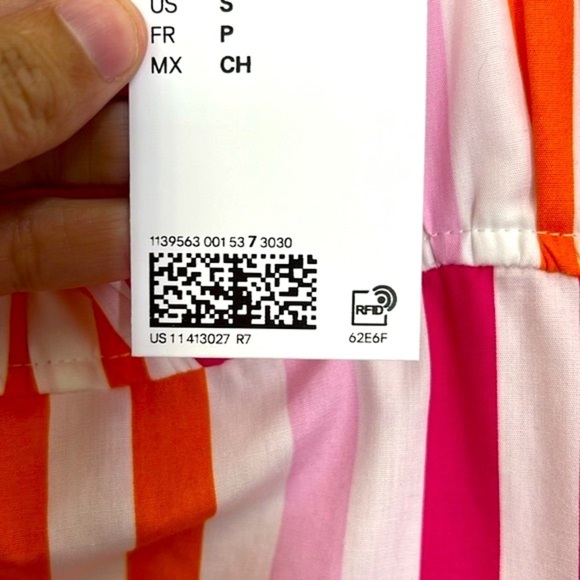 H&M - NWT Bright Colorful Stripe Spaghetti Strap MIDI Dress Size Small - Picture 10 of 12